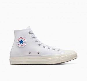 Férfi Converse Chuck 70 Leather Magasszárú Tornacipő Fehér | HUNGARY JXE8CQ