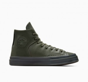 Férfi Converse Chuck 70 Marquis Leather Magasszárú Tornacipő Sötétzöld | HUNGARY TYO9PX