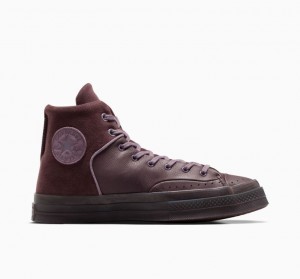 Férfi Converse Chuck 70 Marquis Leather Magasszárú Tornacipő Sötétbarna | HUNGARY LJZ6BG