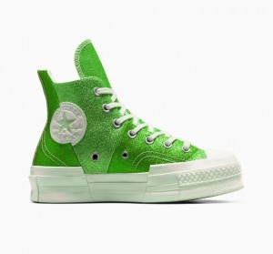 Férfi Converse Chuck 70 Plus Glitter Magasszárú Tornacipő Zöld | HUNGARY DWF5MG