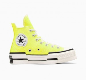 Férfi Converse Chuck 70 Plus Magasszárú Tornacipő Citrom | HUNGARY ZSL6GB