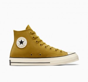 Férfi Converse Chuck 70 Suede Magasszárú Tornacipő Sárga | HUNGARY WJZ0LQ