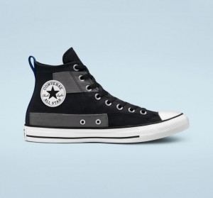 Férfi Converse Chuck Taylor All Star Desert Patchwork Magasszárú Tornacipő Fekete | HUNGARY ZMS9QK