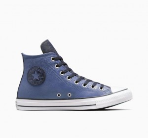 Férfi Converse Chuck Taylor All Star Leather Magasszárú Tornacipő Kék | HUNGARY NBZ2VP