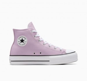 Férfi Converse Chuck Taylor All Star Lift Surplus Leather Platform Cipő Levendula | HUNGARY MIA6RU