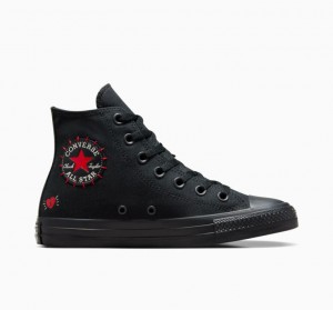 Férfi Converse Chuck Taylor All Star Rose Magasszárú Tornacipő Fekete | HUNGARY HYW3NK