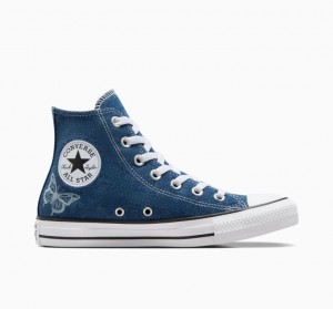 Férfi Converse Chuck Taylor All Star Y2K Butterflies Magasszárú Tornacipő Sötétkék | HUNGARY CSZ7AJ