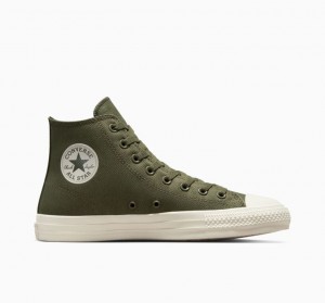 Férfi Converse Cons Chuck Taylor All Star Pro Herringbone Deszkás Cipő Olivazöld | HUNGARY WNX9AD