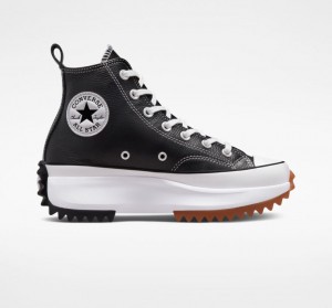 Férfi Converse Run Star Hike Foundational Leather Platform Cipő Fekete | HUNGARY WST8JC