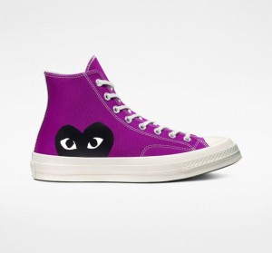 Férfi Converse X Comme Des Garçons Play Chuck 70 Magasszárú Tornacipő Lila | HUNGARY OSC7GK