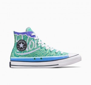 Férfi Converse X Wonka Chuck Taylor All Star Swirl Magasszárú Tornacipő Zöld | HUNGARY PMX9YF