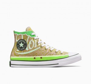 Férfi Converse X Wonka Chuck Taylor All Star Swirl Magasszárú Tornacipő Zöld | HUNGARY WMC3KJ