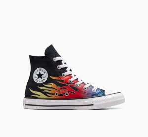 Gyerek Converse Chuck Taylor All Star Cars Magasszárú Tornacipő Fekete Színes | HUNGARY FDQ8CO