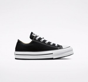 Gyerek Converse Chuck Taylor All Star Lift Platform Cipő Fekete | HUNGARY EYL2NR