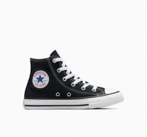 Gyerek Converse Chuck Taylor All Star Magasszárú Tornacipő Fekete | HUNGARY QUS3WM