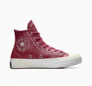 Női Converse Chuck 70 Bold Stitch Magasszárú Tornacipő Piros | HUNGARY ILZ1CA