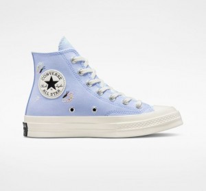 Női Converse Chuck 70 Butterfly Wings Magasszárú Tornacipő Világos Kék | HUNGARY LHT7UA