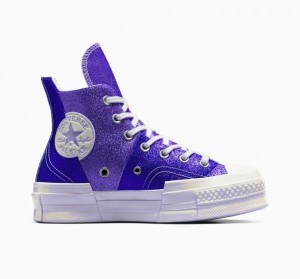 Női Converse Chuck 70 Plus Glitter Magasszárú Tornacipő Kék | HUNGARY SND6MZ