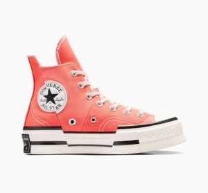 Női Converse Chuck 70 Plus Magasszárú Tornacipő Korall | HUNGARY RWM7NX