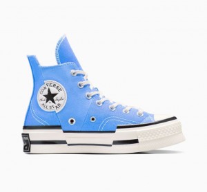 Női Converse Chuck 70 Plus Magasszárú Tornacipő Kék | HUNGARY HKT7FD