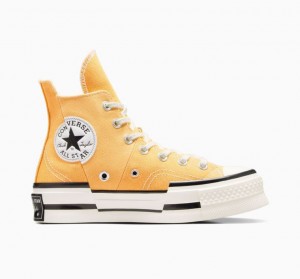 Női Converse Chuck 70 Plus Magasszárú Tornacipő Sárga | HUNGARY HUQ4KS