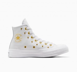 Női Converse Chuck 70 Star Studded Magasszárú Tornacipő Fehér | HUNGARY SZD3MI