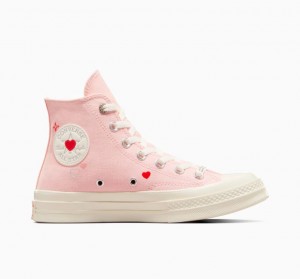 Női Converse Chuck 70 Y2K Heart Magasszárú Tornacipő Rózsaszín | HUNGARY ZJV8MT