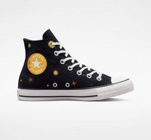 Női Converse Chuck Taylor All Star Celestial Magasszárú Tornacipő Fekete | HUNGARY VWN9RO