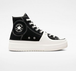 Női Converse Chuck Taylor All Star Construct Magasszárú Tornacipő Fekete Fehér | HUNGARY DOJ9CW