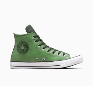 Női Converse Chuck Taylor All Star Leather Magasszárú Tornacipő Világos Zöld | HUNGARY XOE6FK