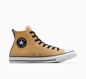 Női Converse Chuck Taylor All Star Leather Magasszárú Tornacipő Világos Barna | HUNGARY ASB3MK