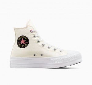 Női Converse Chuck Taylor All Star Lift Alchemy Embroidery Platform Cipő Bézs | HUNGARY EVF1LJ