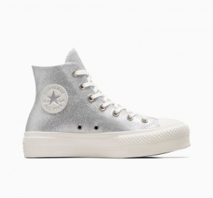 Női Converse Chuck Taylor All Star Lift Glitter Platform Cipő Titán | HUNGARY FJD4CU