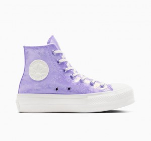 Női Converse Chuck Taylor All Star Lift Golden Butterfly Platform Cipő Levendula | HUNGARY CJS5PY