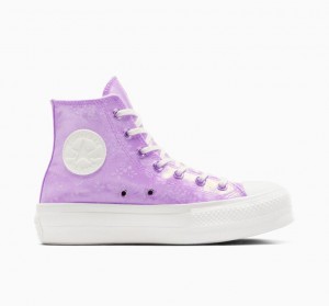 Női Converse Chuck Taylor All Star Lift Golden Butterfly Platform Cipő Levendula | HUNGARY AUS2NC