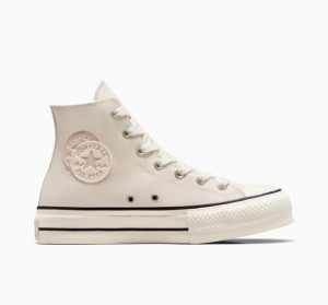 Női Converse Chuck Taylor All Star Lift Natural Tones Platform Cipő Fehér | HUNGARY EWB3VO