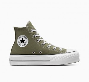 Női Converse Chuck Taylor All Star Lift Platform Cipő Olivazöld | HUNGARY EYL7BR