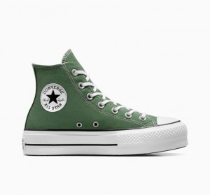 Női Converse Chuck Taylor All Star Lift Platform Cipő Zöld | HUNGARY NEA9YJ