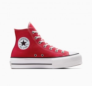 Női Converse Chuck Taylor All Star Lift Platform Cipő Piros | HUNGARY KWA1HC