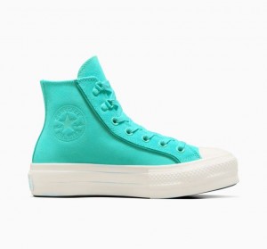 Női Converse Chuck Taylor All Star Lift Suede Platform Cipő Türkiz | HUNGARY KQJ2OC