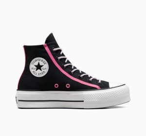 Női Converse Chuck Taylor All Star Lift Utility Twist Platform Cipő Fekete | HUNGARY UFX9PB