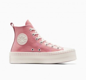 Női Converse Chuck Taylor All Star Modern Lift Embossed Platform Cipő Rózsaszín | HUNGARY AYG5TJ