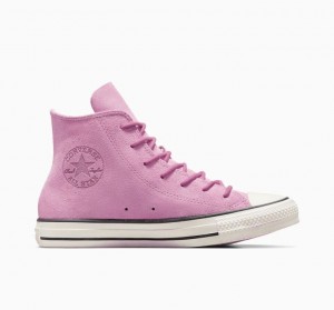 Női Converse Chuck Taylor All Star Mono Suede Magasszárú Tornacipő Rózsaszín | HUNGARY SYW3MU