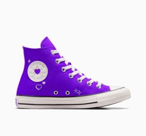 Női Converse Chuck Taylor All Star Y2K Heart Magasszárú Tornacipő Lila | HUNGARY TYX4OC