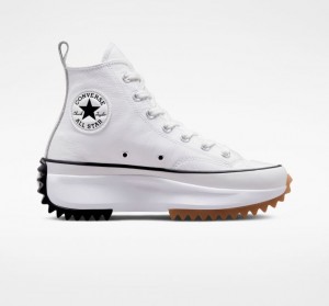 Női Converse Run Star Hike Foundational Leather Platform Cipő Fehér | HUNGARY HFT6JK