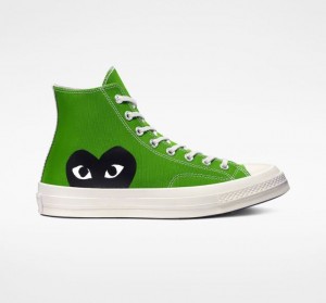 Női Converse X Comme Des Garçons Play Chuck 70 Magasszárú Tornacipő Zöld | HUNGARY GHY4AL