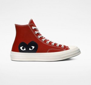 Női Converse X Comme Des Garçons Play Chuck 70 Magasszárú Tornacipő Piros | HUNGARY MQY9SU