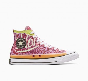 Női Converse X Wonka Chuck Taylor All Star Swirl Magasszárú Tornacipő Rózsaszín | HUNGARY HIL7YT