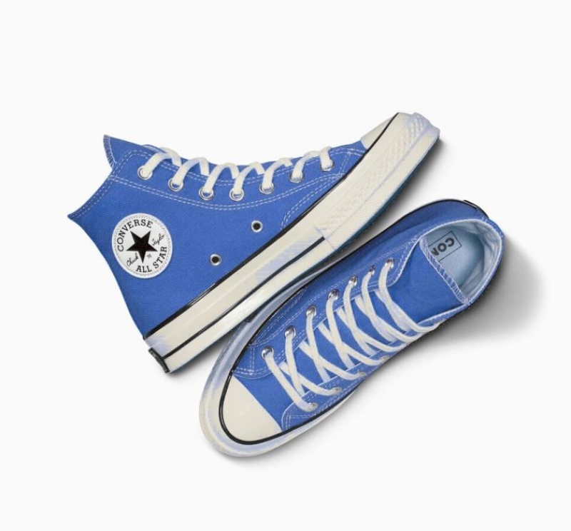 Férfi Converse Chuck 70 Canvas Magasszárú Tornacipő Kék | HUNGARY DTW1FK