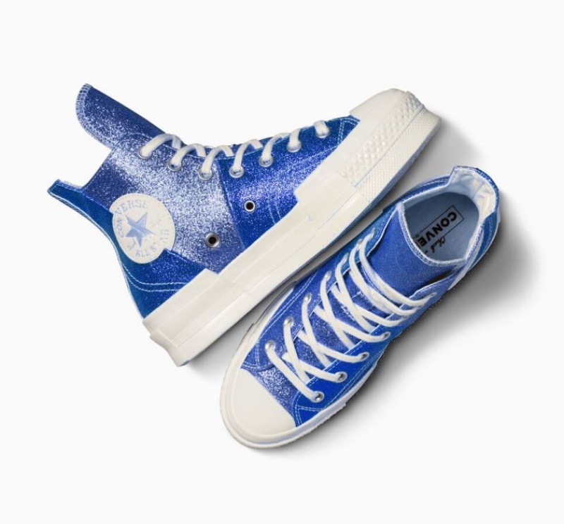 Férfi Converse Chuck 70 Plus Glitter Magasszárú Tornacipő Kék | HUNGARY IPG3UC